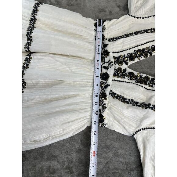 Ulla Johnson Handmade Boho White Beaded Maxi Dress Small - Picture 13 of 16